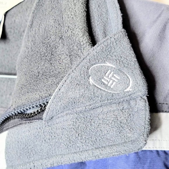 Columbia Challenge Series 90s Core Gray 2-Piece Polar Fleece w/Nylon Jacket SZ M - Picture 4 of 16